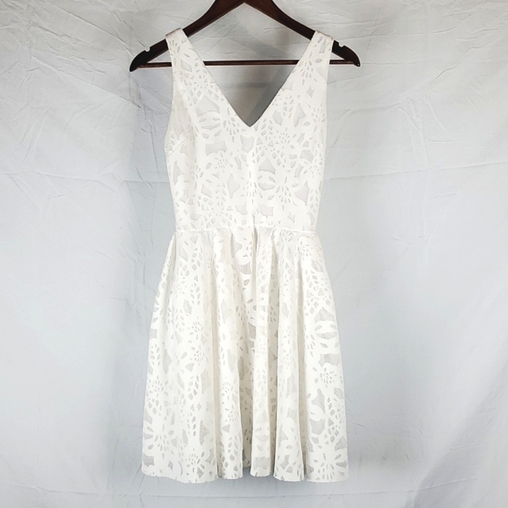 Aqua White Lace Floral Dress bachelorette, graduation, bridal,